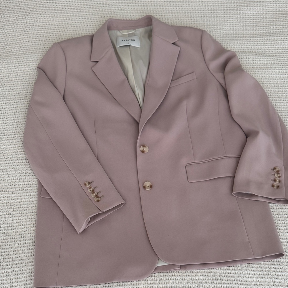 Aritzia Mauve Blazer with Satin Lining
